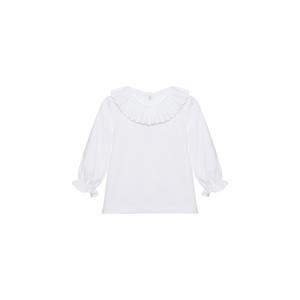 NEW PATACHOU girls' jersey blouse in white